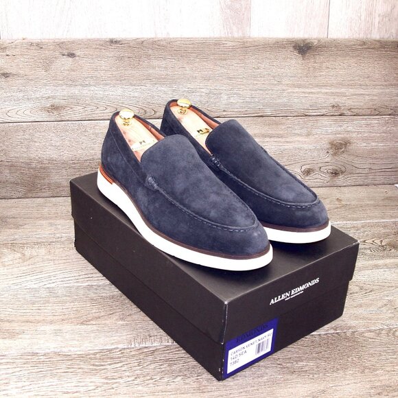 * NIB * $325 Allen Edmonds CARSON Loafer 14 D Navy Suede * add $15 new Trees main image 11